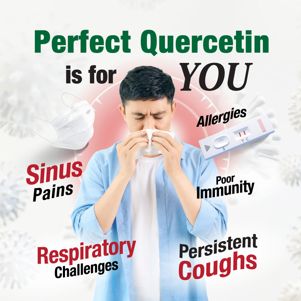 LABO Nutrition Perfect Quercetin for Immune Lung Respiratory Sinus Congestion Allergy - Lifestream Group US