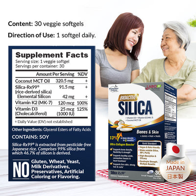 LABO Bioactive Silica + FlexC PRO EX Collagen - Stronger Bone Density Joint Muscle Pain Relief - Lifestream Group US