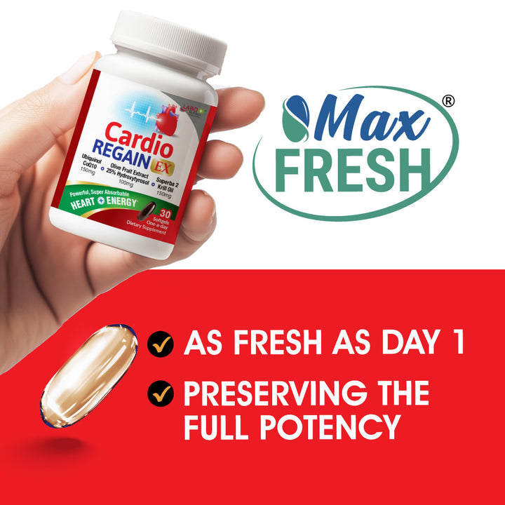 LABO CardioREGAIN EX Ubiquinol CoQ10-Heart Health Energy &amp; Healthy Blood Pressure - Lifestream Group US