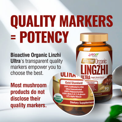 LABO Nutrition Bioactive Organic Lingzhi - Immunity Sleep Support & Stress Relief - Lifestream Group US