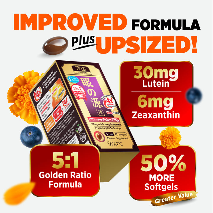 AFC Ultimate Vision PRO 4X Free Form Lutein 4X Eye Supplement Floater Glaucoma Strain (INTENSIVE) - Lifestream Group US