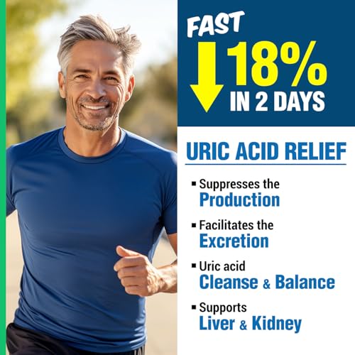 LABO Nutrition URICRestore - Uric Acid Cleanse & Support, Joint Discomfort Relief, Kidney Support, Powerful Antioxidant, Research-Backed Formula, Immediate Relief, 1 Capsule Daily, 2 Months Supply