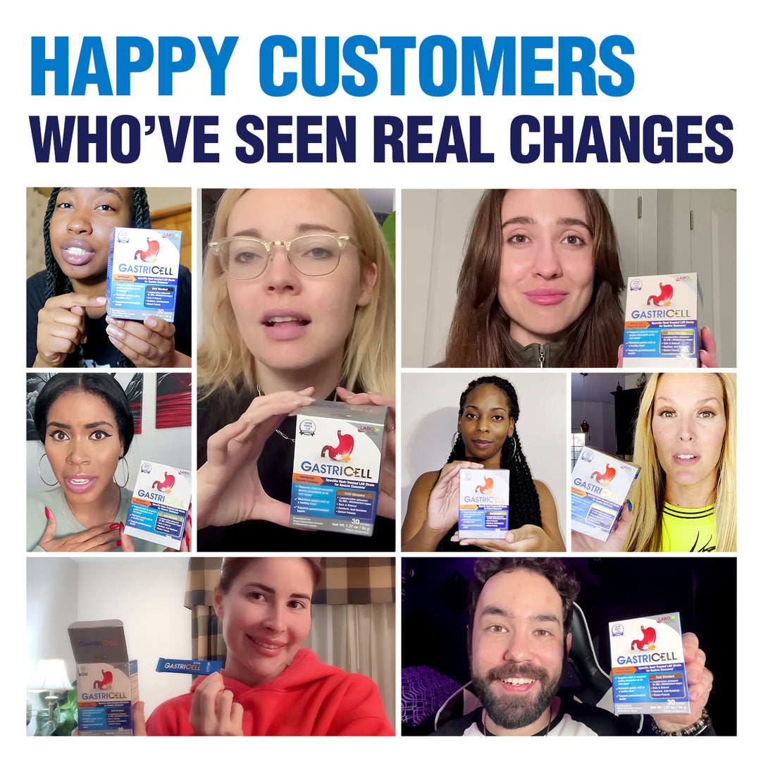 LABO Nutrition GASTRICELL - Eliminate H. Pylori, Relieve Acid Reflux &amp; Heartburn, Regulate Gastric Acid, Natural Treatment, Target The Root Cause of Recurring Gastric Problems, Probiotic, 30 Capsules - Lifestream Group US