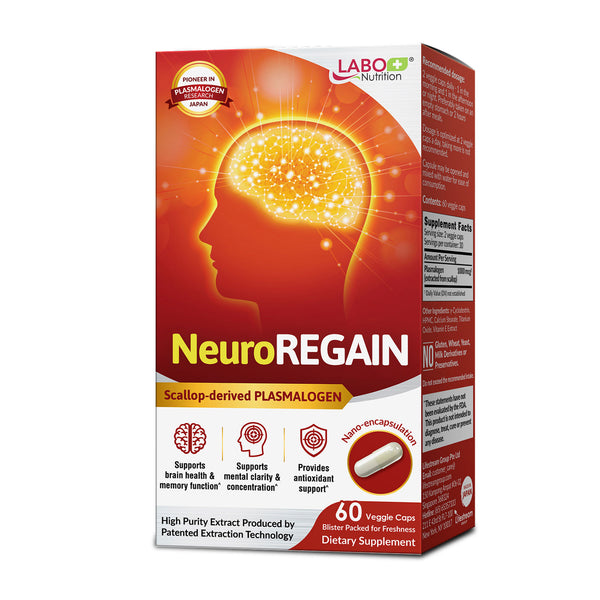 LABO Nutrition NeuroREGAIN – Scallop-Derived Plasmalogen Supplement for Memory, Focus & Brain Health Support