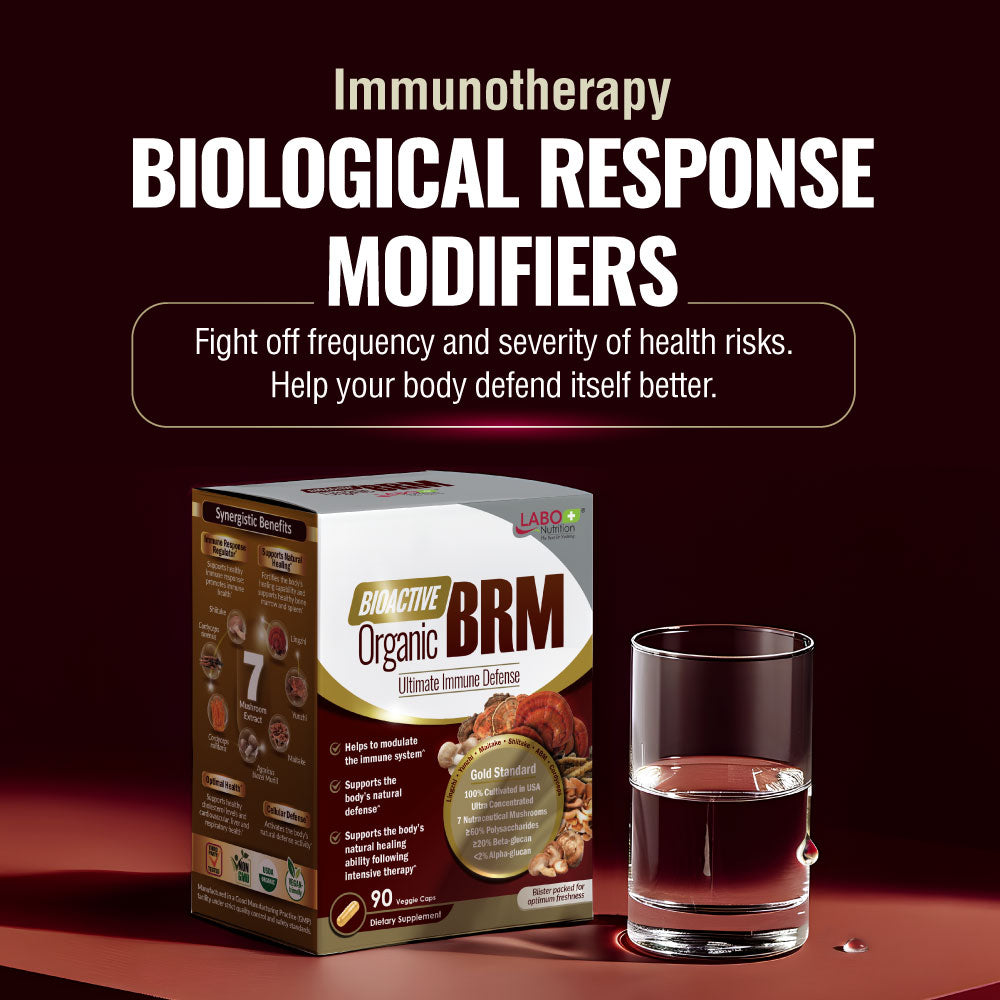 LABO Bioactive Organic BRM + 7 Mushroom Extracts-Advance Immune Health, Body Natural Healing - Lifestream Group US