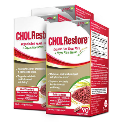 LABO Nutrition CHOLRestore – Red Yeast Rice with Phytosterol Health Supplement, Supports Healthy Cholesterol Levels & Cardiovascular System, Citrinin & Aflatoxin Free - Lifestream Group US