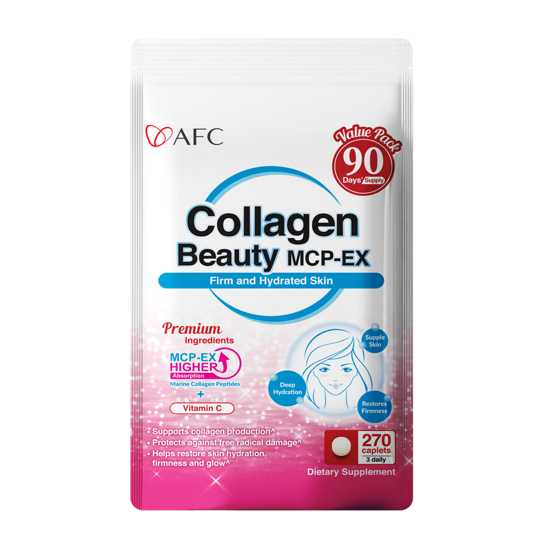 AFC Japan Collagen Beauty MCP-EX with Marine Collagen Peptide, 1.5X Better Absorption, for Anti-Aging, Skin, Hair, Nails, Bone and Joints - Lifestream Group US