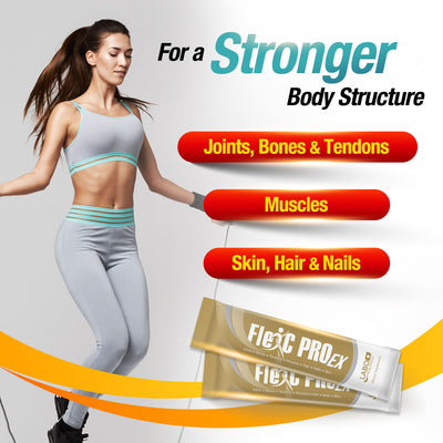 LABO Nutrition FlexC PRO EX, Full Spectrum Collagen, Type I, III, V & X, Peptan Collagen, Eggshell Membrane, Water Soluble Silica & Curcumin C3 Reduct, for Hair, Skin, Nails, Joint, Bones, Muscles - Lifestream Group US