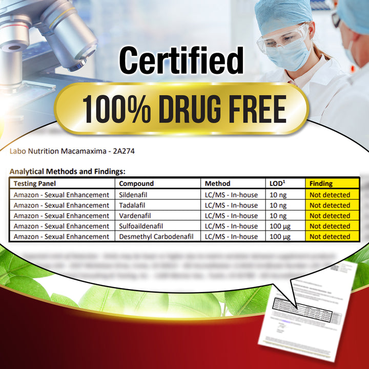 LABO Nutrition MacaMaxima Male Libido Performance Natural Booster Tongkat Ali + Maca for Men Health Energy &amp; Stamina - Lifestream Group US