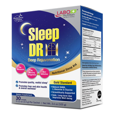 LABO Nutrition Sleep DR (Deep Rejuvenation) with Natural GABA, L-theanine, Glycine – Helps with Mood, Sleep, Relaxation and Calm - Melatonin-Free - Lifestream Group US