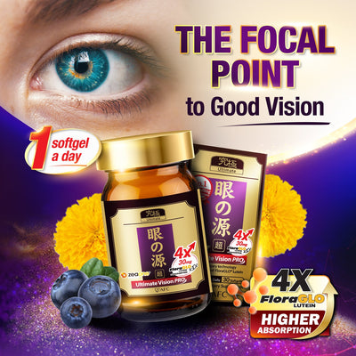 AFC Japan Ultimate Vision PRO - Eye Formula with FloraGLO Lutein 4X, Zeaxanthin & Astaxanthin for Age-Related Eye Problem, Blurry & Poor Vision - Lifestream Group US