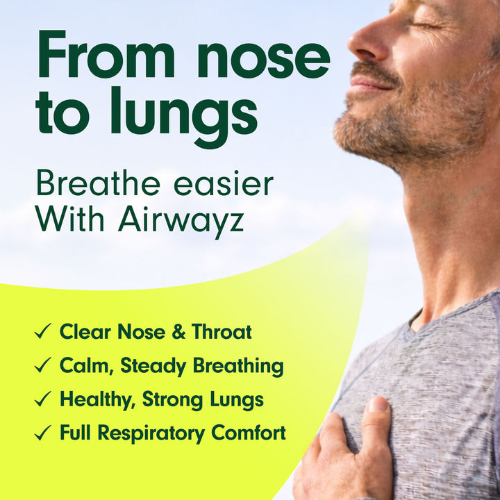 LABO Nutrition AirWayz for Nasal Discomfort, Sinus Congestion, Respiratory, Breathing &amp; Allergy Relief with Immune Support | Quercetin Vitamin C Black Pepper Extract Supplement| 60 Veggie Capsules - Lifestream Group US