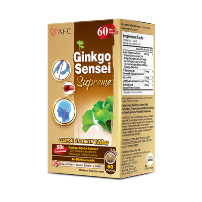 AFC 日本 Ginkgo Sensei Supreme 至尊金银杏 - 大脑 记忆力 血液循环 手脚冰冷