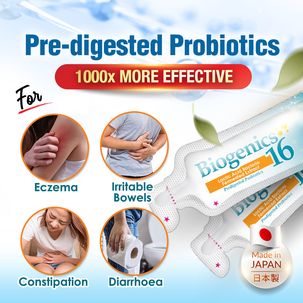 LABO Nutrition Biogenics 16 Predigested Probiotics—Digestive Immunity Eczema IBS Diarrhea - Lifestream Group US