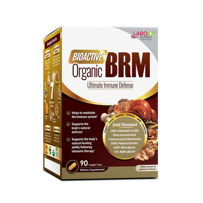 LABO Bioactive Organic BRM + 7 Mushroom Extracts-Advance Immune Health, Body Natural Healing - Lifestream Group US