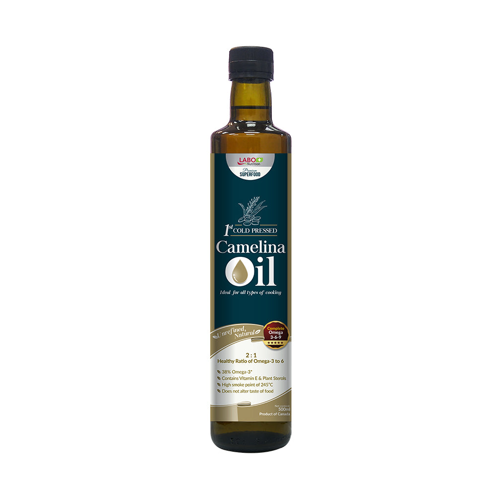 LABO Nutrition Camelina Oil—Unrefined Cold Pressed Natural Cooking Oil - Lifestream Group US