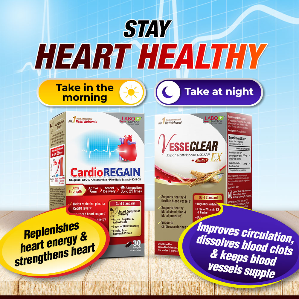 LABO Nutrition CardioREGAIN Ubiquinol CoQ10-Heart Health Energy & Healthy Blood Pressure - Lifestream Group US