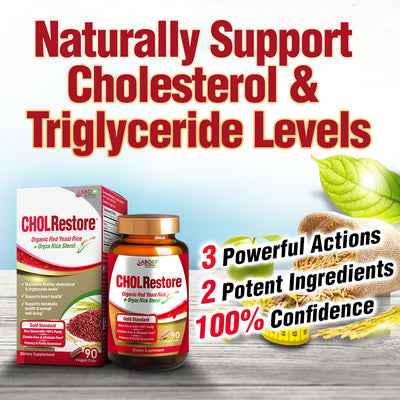 LABO Nutrition CHOLRestore Red Yeast Rice - Cholesterol Triglyceride Blood Lipid Heart Health - Lifestream Group US