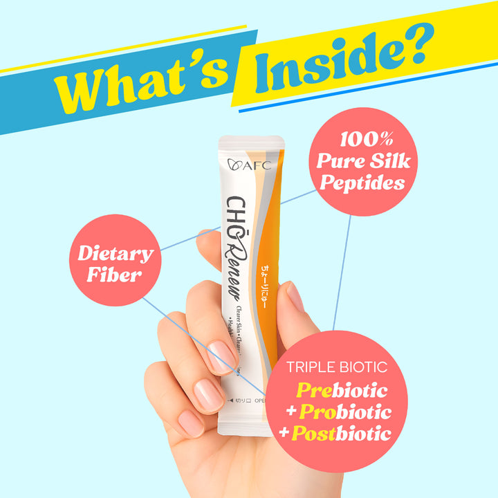 AFC Cho Renew 170 Billion Live Probiotics Silk Peptide Fiber—Clear Skin, Gut &amp; Immune Health - Lifestream Group US