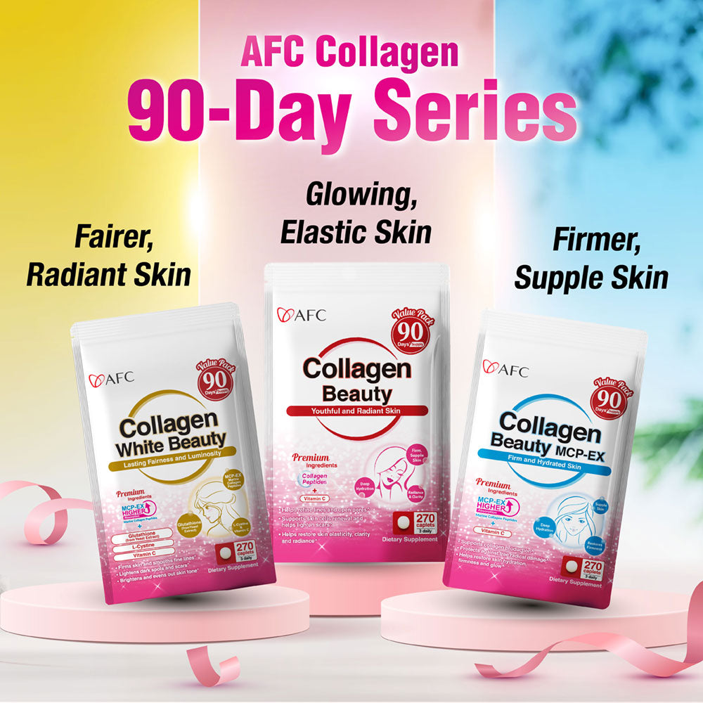 AFC Collagen Beauty (Porcine) - Radiant Skin Complexion - Brighten Hydrate Anti-aging & Lessen Wrinkles - Lifestream Group US