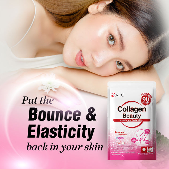 AFC Collagen Beauty (Porcine) - Radiant Skin Complexion - Brighten Hydrate Anti-aging &amp; Lessen Wrinkles - Lifestream Group US