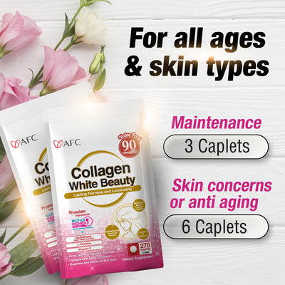 AFC Collagen White Beauty Gluthathione -Fair Skin Whitening Dark Spots Acne Scar Pigmentation