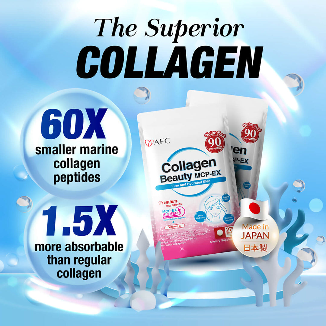 AFC Marine Collagen Beauty MCP-EX - Glowing Hydrated Firm Supple Skin, Lessen Dark Spots - Lifestream Group US