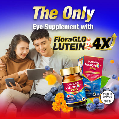 AFC Diamond Vision PRO 4X晶钻护眼素-Dry Tired Eyes Fatigue Blurred Vision Blue Light-FloraGLO Lutein 4X - Lifestream Group US