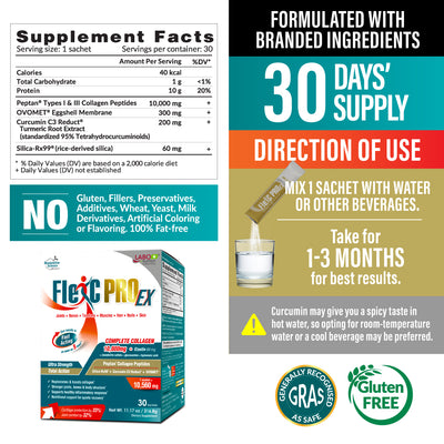 LABO FlexC MAX EX + FlexC PRO EX Collagen Curcumin for Joint Muscle Bone Neck Pain Relief - Lifestream Group US