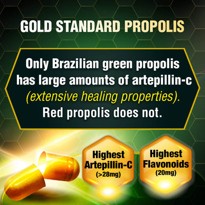 LABO Nutrition Brazilian Green Propolis Ultimate-Immunity Brain Fog Cough Sore Throat Asthma