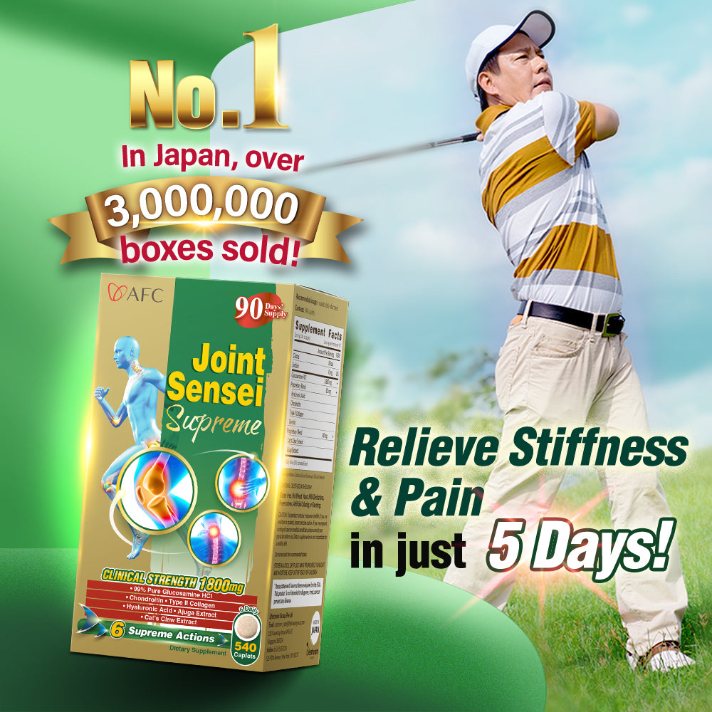 AFC Joint Sensei Supreme至尊关节舒 Glucosamine HCL+Chondroitin for Neck Shoulder Knee Joint &amp; Back Pain - Lifestream Group US