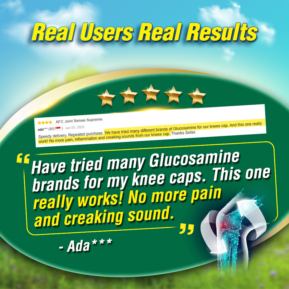 AFC Joint Sensei Supreme至尊关节舒 Glucosamine HCL+Chondroitin for Neck Shoulder Knee Joint &amp; Back Pain - Lifestream Group US