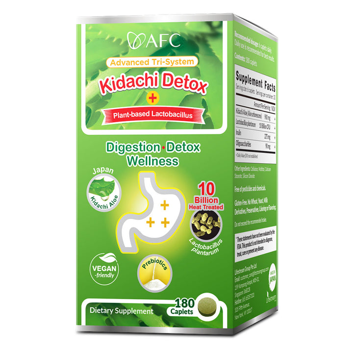 AFC Kidachi Detox—Digestion &amp; Detox - Bloating Gastric Heartburn Probiotic Prebiotic - Lifestream Group US