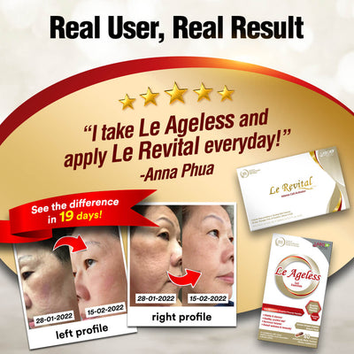 LABO Nutrition Le Ageless + Le Revital Placenta Essence 1's - 抗老化胎盘素精华 紧致抗皱 更年期调理 & 日本胎盘精华液 抗老抗皱/缩毛孔/紧致/淡斑 - Lifestream Group US