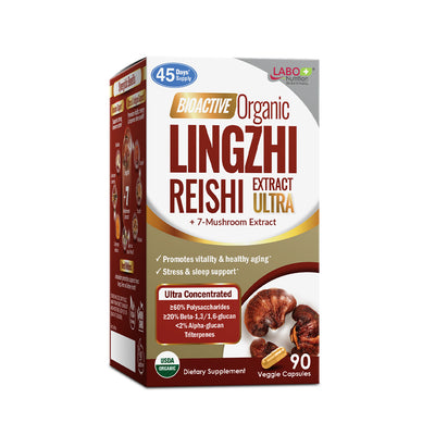LABO Nutrition Bioactive Organic Lingzhi - Immunity Sleep Support & Stress Relief - Lifestream Group US
