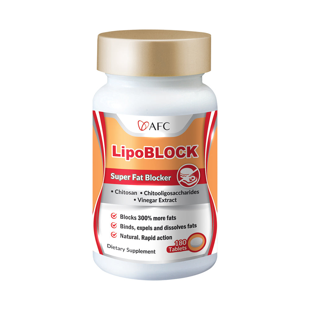 AFC LipoBlock Block Fats & Calories - Loss Weight Slimming-Take Before Snacks Oily Foods - Lifestream Group US