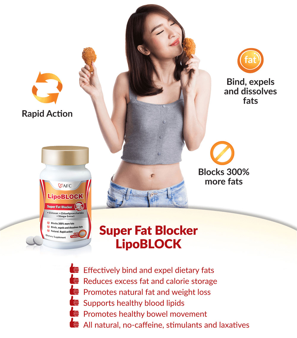 Fat Blocking AFC LipoBlock Block Fats & Calories - Loss Weight Slimming-Take Before ...