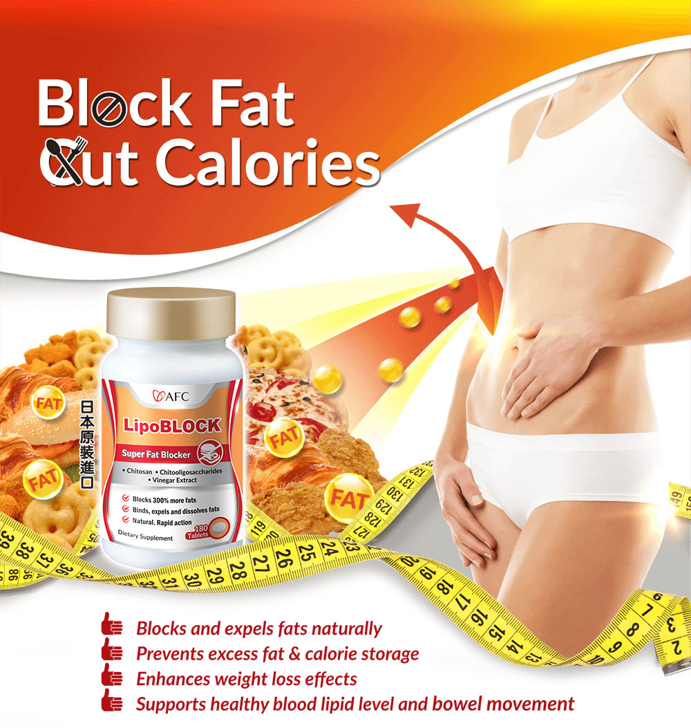 Afc Block AFC LipoBlock Block Fats & Calories - Loss Weight Slimming-Take Before ...