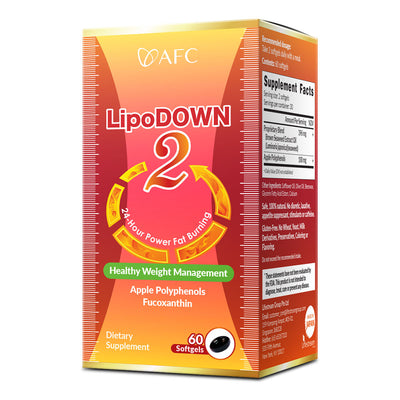 AFC LipoDOWN 2燃烧脂肪 懒人减肥 内脏脂肪 水肿/便秘 无需运动节食 Weight Loss Slimming Natural Fat Burner Boost Metabolism Appetite Control - Lifestream Group US