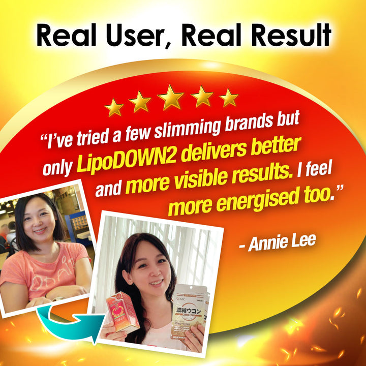 AFC LipoDOWN 2燃烧脂肪 懒人减肥 内脏脂肪 水肿/便秘 无需运动节食 Weight Loss Slimming Natural Fat Burner Boost Metabolism Appetite Control - Lifestream Group US
