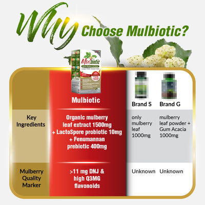 LABO Mulbiotic Capsule Glucose Support-Blood Sugar Diabetes Weight Appetite-Mulberry Extract - Lifestream Group US