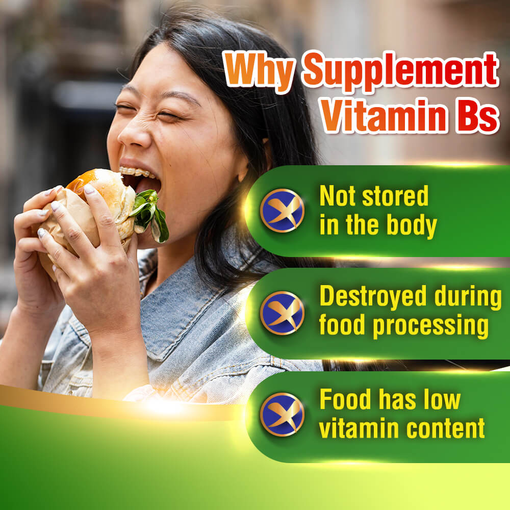 AFC Natural Vitamin B Complex Folic Acid Boost Energy Memory Healthy Hair &amp; Skin - Lifestream Group US