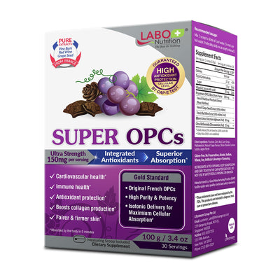LABO Nutrition Super OPCS – Premium French Maritime Pine Bark Extract – for Healthy Circulation, Radiant Skin, Immunity, Heart Health, Antioxidant - Lifestream Group US
