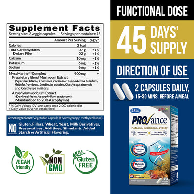 LABO Nutrition PROVANCE Natural Supplement to Support Metabolic Health, Immune Resilience & NK Cells, Gut & Digestive Health, Sustain Energy for All Ages, Women & Men - 90 Veggie Capsules