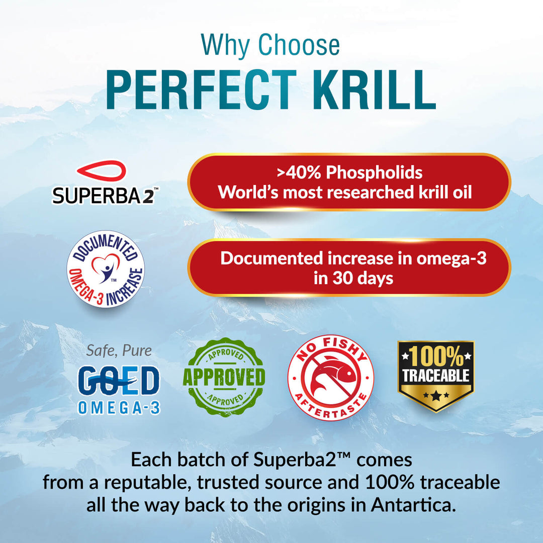 LABO Nutrition Perfect Krill 1000mg Antarctic Krill Oil Phospholipid for Brain Heart Liver - Lifestream Group US