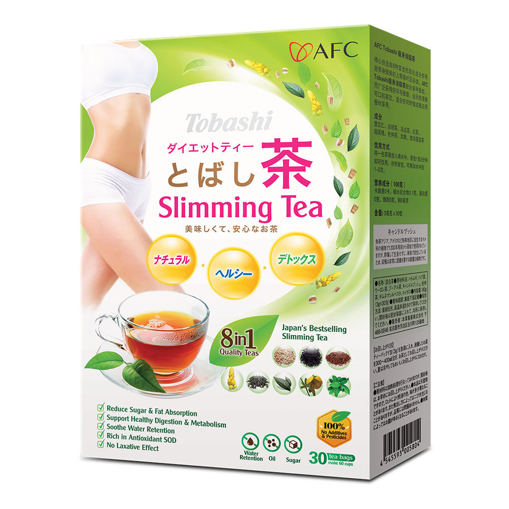 AFC Tobashi Slimming Tea for Water Retention Natural Detox Loss Weight Metabolism - Lifestream Group US