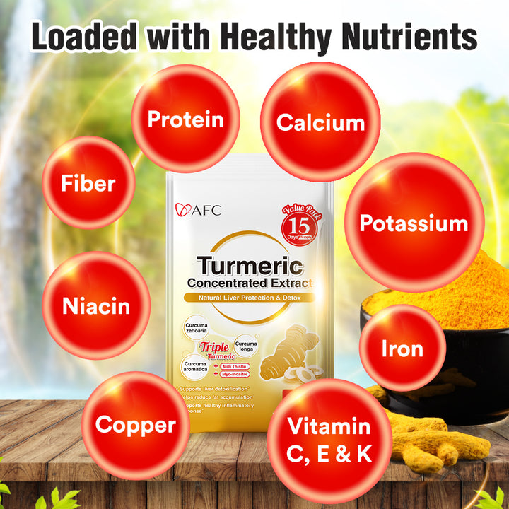 AFC Turmeric Extract—Best Curcuminoid—Natural Detox Digestion Slimming Immunity &amp; Liver Care - Lifestream Group US