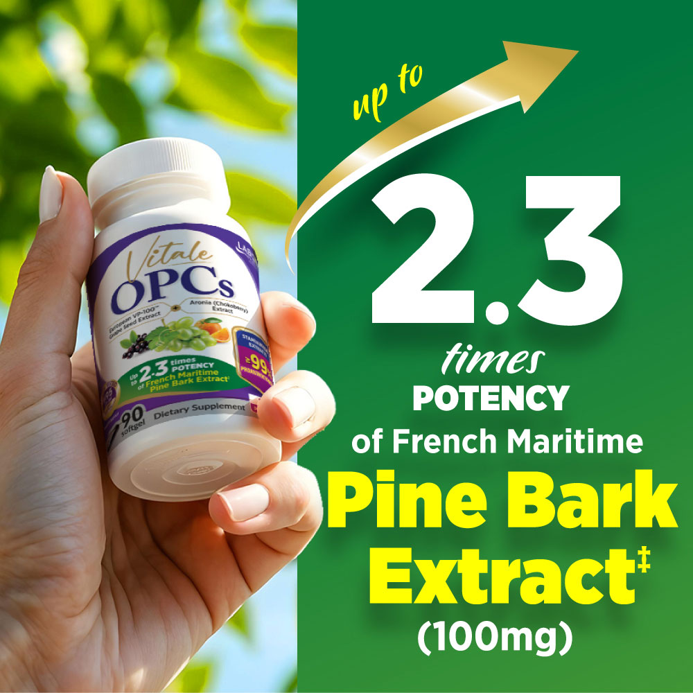 LABO Vitale OPCs | Premium European Grape Seed Extract with Aronia, Citrus Bioflavonoids | Supports Circulation, Skin Health and Cellular Protection | 100% polyphenols 90 Softgels - Lifestream Group US