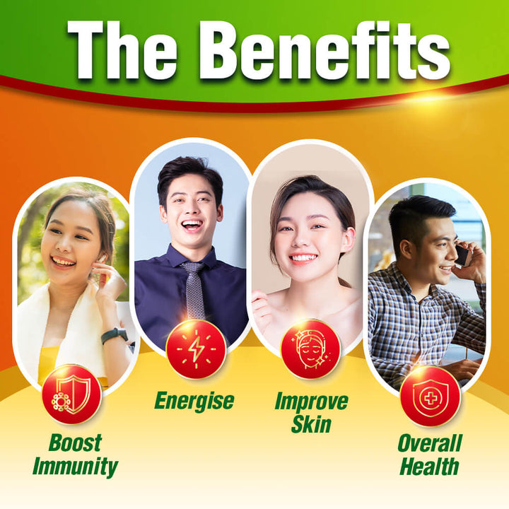 AFC Vitamin C &amp; Korean Ginseng for Immunity Health Energy &amp; Skin🍋120 Caplets - Lifestream Group US