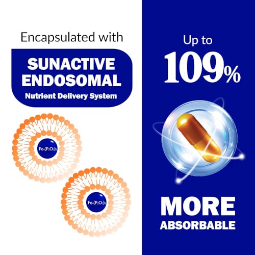 LABO Nutrition Femme Iron Endosomal SunActive, Non-Irritating 15mg Iron Supplement for Blood Builder, Vegan, Gentle, No Metallic Aftertaste, Non Constipating, Ideal for Sensitive Stomachs, 90 Count - Lifestream Group US